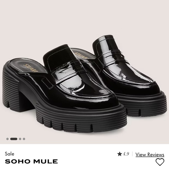 Stuart Weitzman size 9 black patent Soho Muel! - Picture 1 of 5